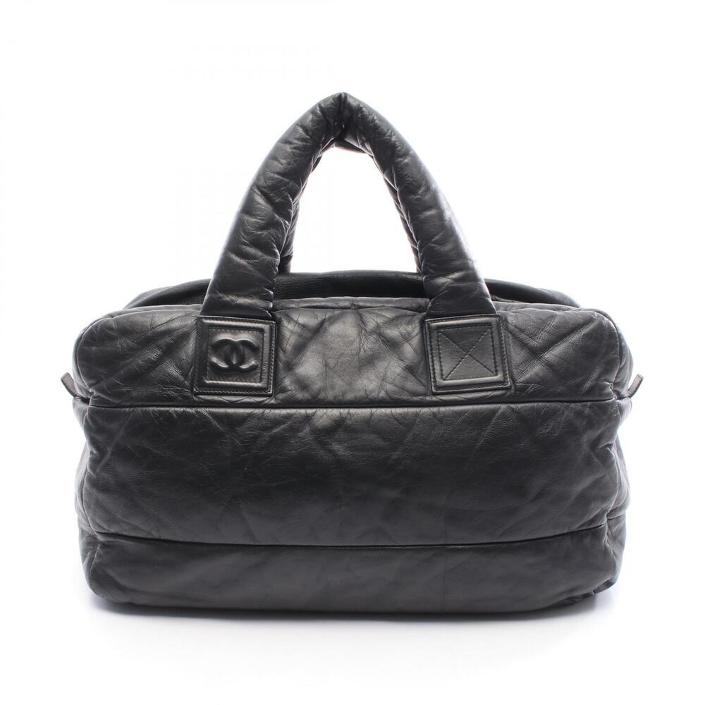 Chanel Coco Cocoon Boston Bag Leather Black
